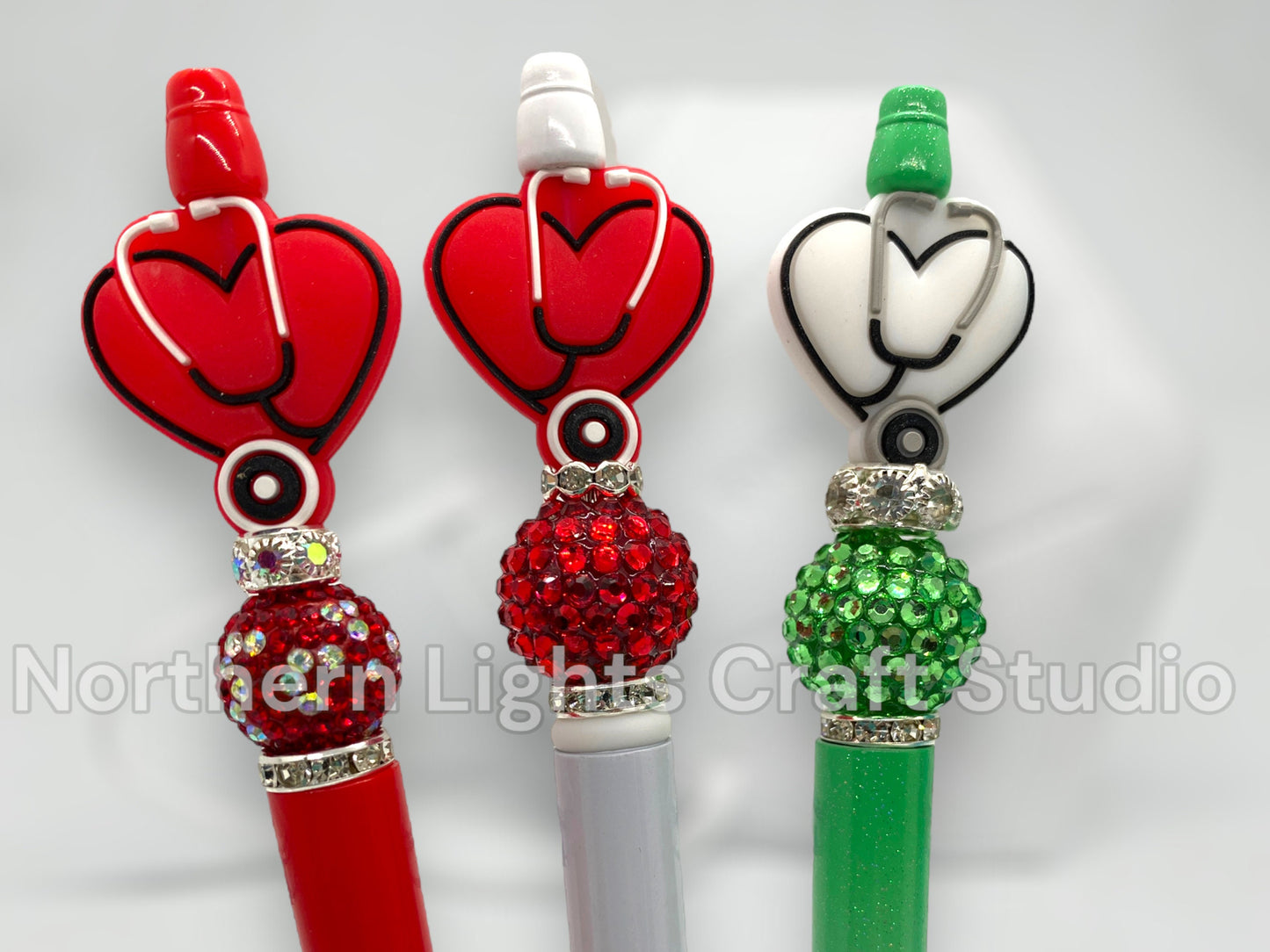 Custom Beaded Nurse Pen, Gifts for Nurses, Bling Pen, Rhinestone Pen, Gift for Doctors, Nursing Heart Gifts, Gifts for Medical Staff