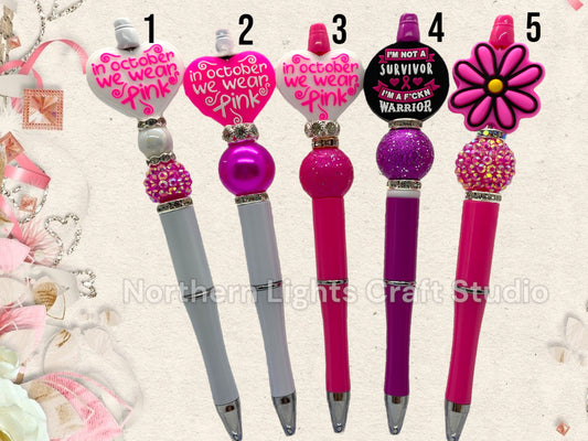 Breast Cancer Awareness Pen, Bling Pen, October Breast Cancer Awareness, Breast Cancer Survivor, Bling Breast Cancer Pen, Awareness Ribbon