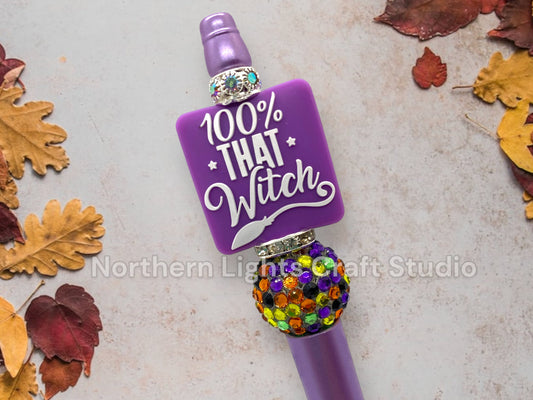 Halloween Bead Pens, Beaded Halloween Pens, Halloween Bling Pens, Grandma's Little Boo, Basic Witch Pen, I Am That Witch, Rhinestone Pen