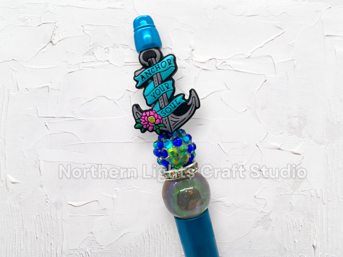 Beaded Motivational Pen, After Every Storm Comes a Rainbow, Anchor Your Soul, Be Real, Be Real Not Perfect, Beaded Pens, Bling Pens