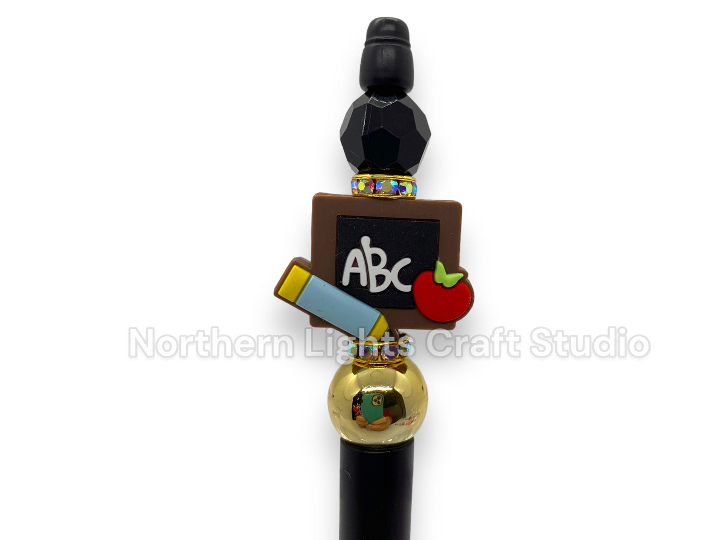 Bead Pen, Teacher Appreciation Gift, Inexpensive Teacher Gift, Bling Pen, Best Teacher Ever, Christmas Gift for Teachers, Teacher Apple