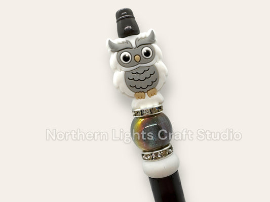 Custom Beaded Owl Pen