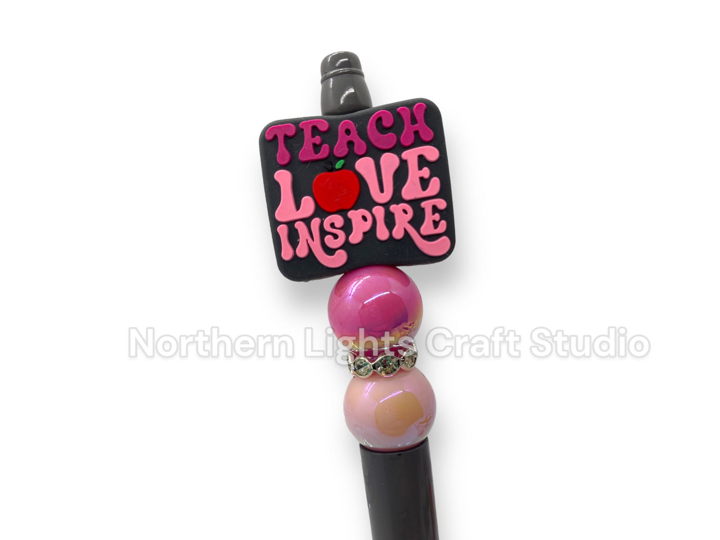 Bead Pen, Teacher Appreciation Gift, Inexpensive Teacher Gift, Bling Pen, Best Teacher Ever, Christmas Gift for Teachers, Teacher Apple
