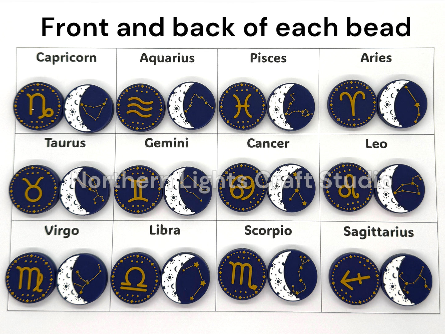 Custom Zodiac Beaded Pen, Horoscope Gift, Astrological Sign, Zodiac Beaded Ink Pen, Zodiac Constellation Bead, Bead Pen, Bling Zodiac