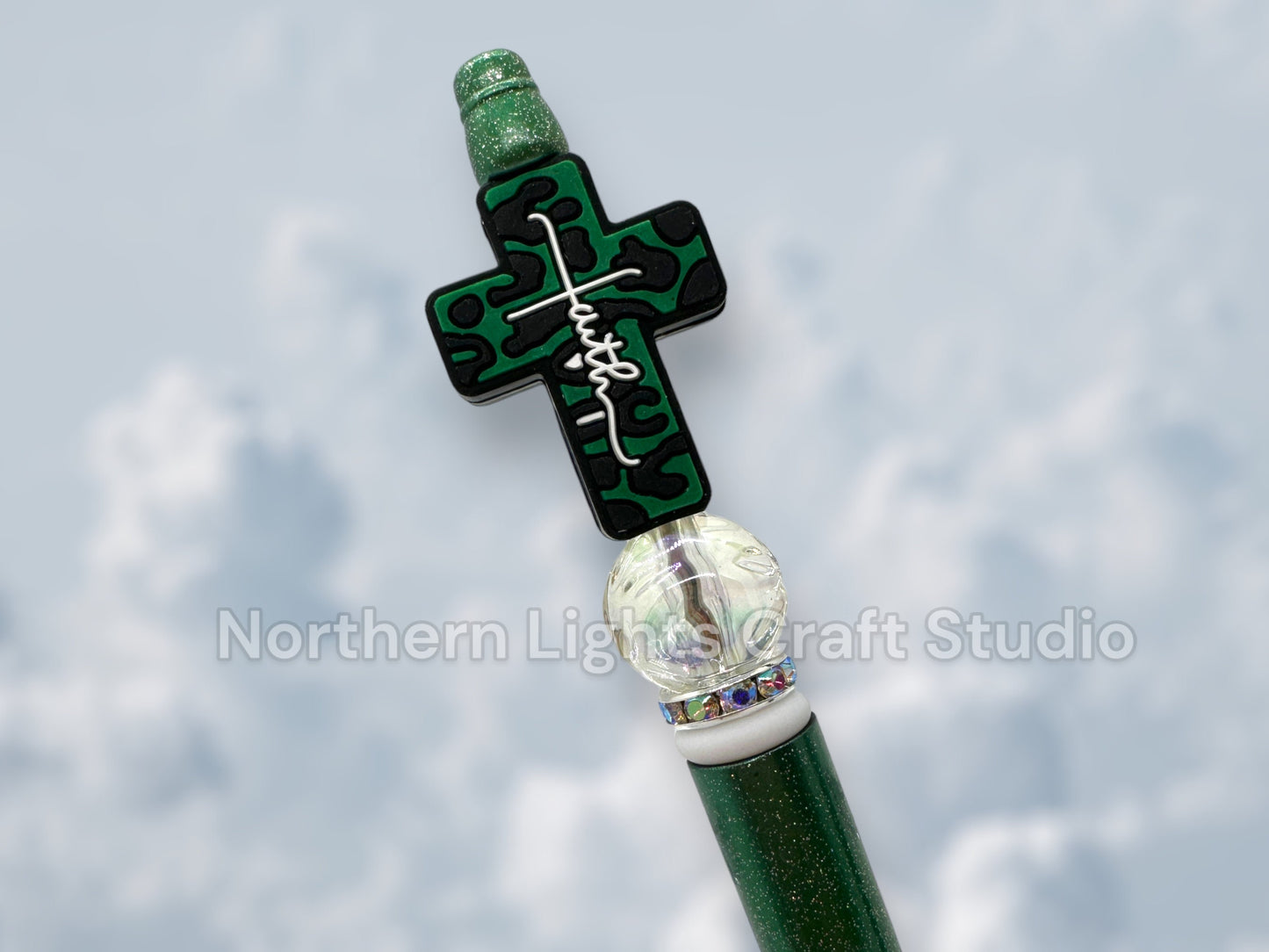 Custom Beaded Faith Pens, Silicone Faith Cross Pen, Beaded I Love Jesus Pen, Custom Not Today Satan Focal Beaded Pen