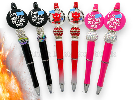 Custom Beaded Sarcastic Pen