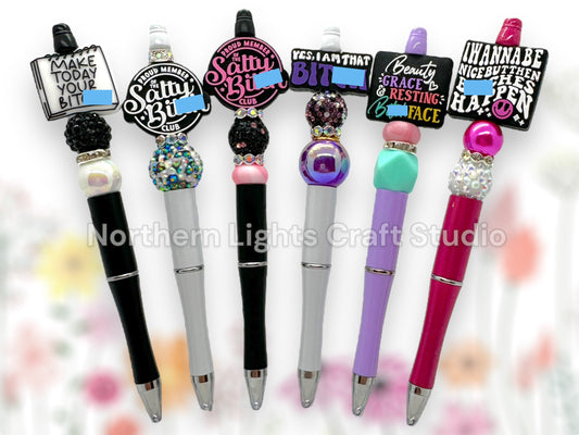Swear Word Pens, B*tch Pens, Make Today Your B, Salty B, Yes, I am That B, Resting B Face, B Happens