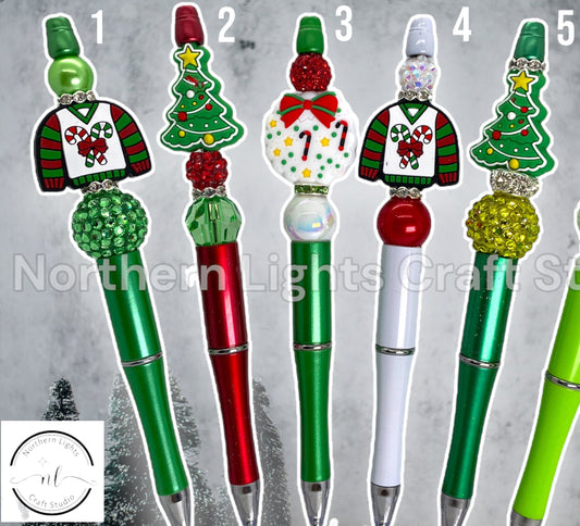 Christmas Beaded Pen, Cute Stocking Stuffers, Gift Exchange, Teacher Gift, Co-worker Gift Idea, Fun Gift Ideas, Thank You Gift, Grinch