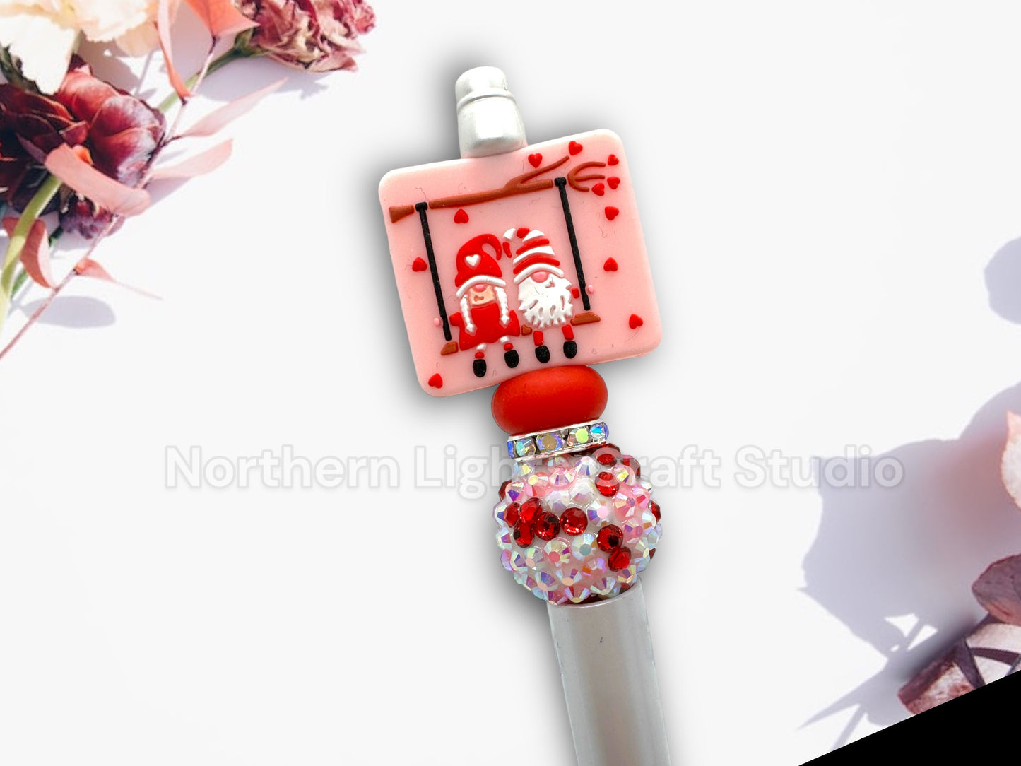 Valentine's Day Pen, Bling Pen, Gnome Pen, Love Themed Pens, Happy Valentine's Day Pen, Gnome Truck Pen