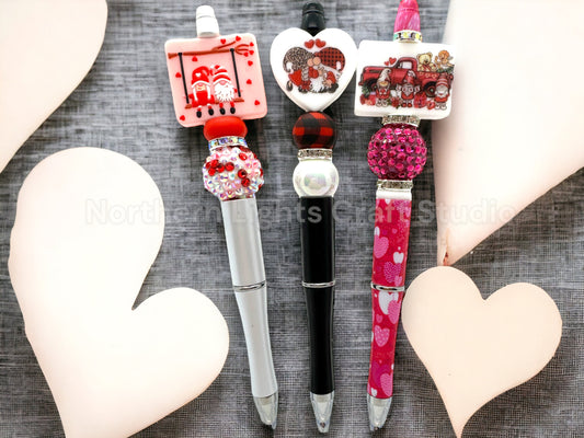Valentine's Day Pen, Bling Pen, Gnome Pen, Love Themed Pens, Happy Valentine's Day Pen, Gnome Truck Pen
