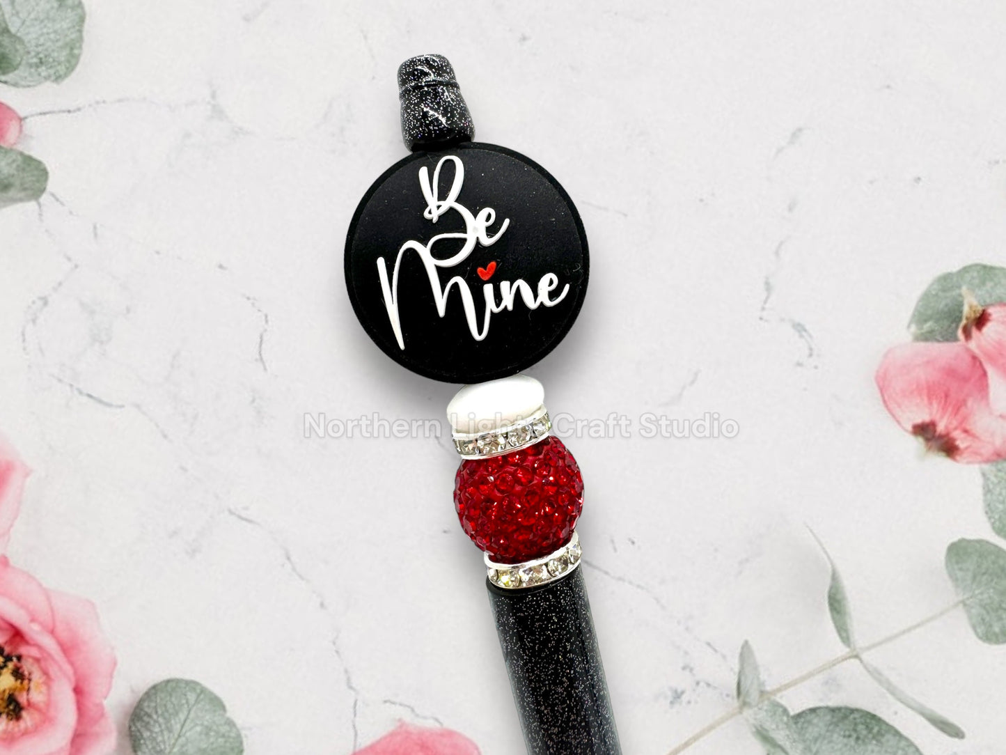 Beaded Valentine Pen, Custom Valentine Bead Pen, Be Mine Pen, Valentine's Day Gift, Valentine Truck, I Love You A Latte Charm Pen