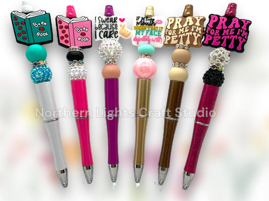 Sarcastic Pens, Bling Pens, Burn Book Gift, Beaded Sarcastic Pens, Sarcastic Pen, Sarcastic, Sassy Pens, Pettiness Gift, Sarcasm