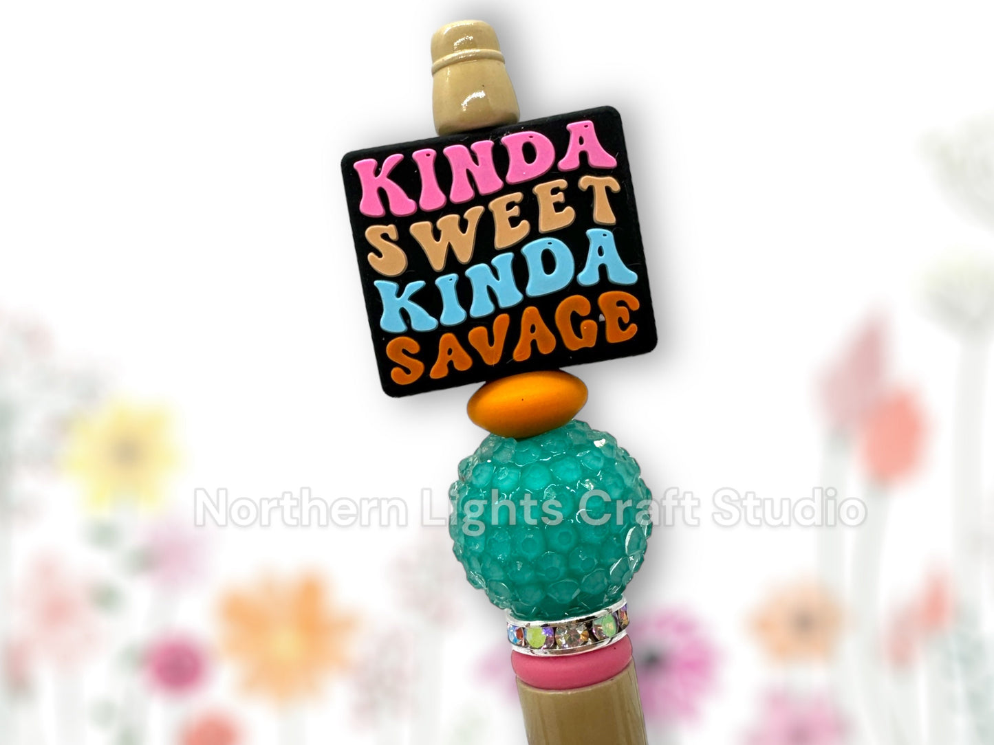 Beaded Positive Mindset Pen, You are Not Alone, Choose Joy, Kinda Sweet Kinda Savage, Take a Deep Breath, Don't Be So Hard on Yourself