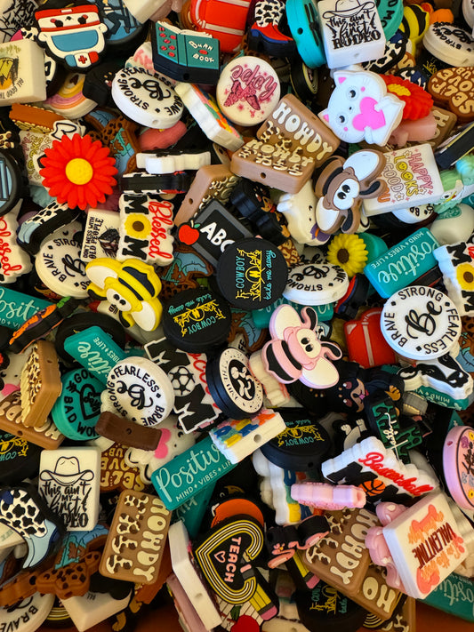 20, 50, or 100 pcs. Silicone Focal Mix, Bead Pen Starter Kit, Focal Grab Bag, Focal Mixed Bag, Focal Lot