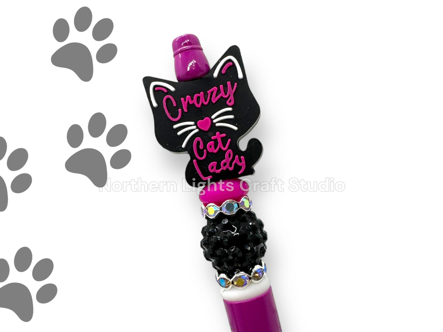 Custom Beaded Cat Pen, My Cat and I Talk S*it About You Bead Pen, Crazy Cat Lady Beaded Pen, Cat Pen, Siamese Cat Pen