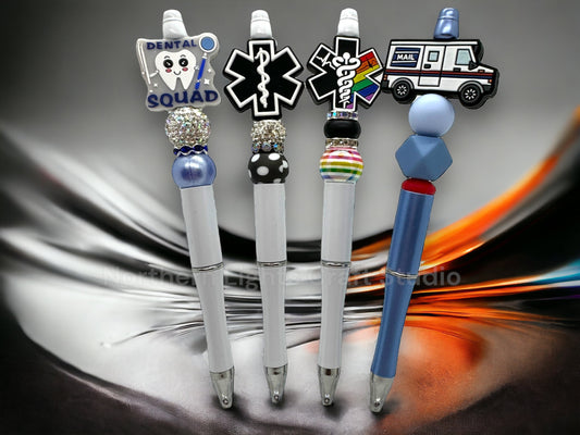 Beaded Occupation Pen, Dental Squad Pen, EMT Bead Pen, Medical Staff Pen Gift, Mail Carrier Pen