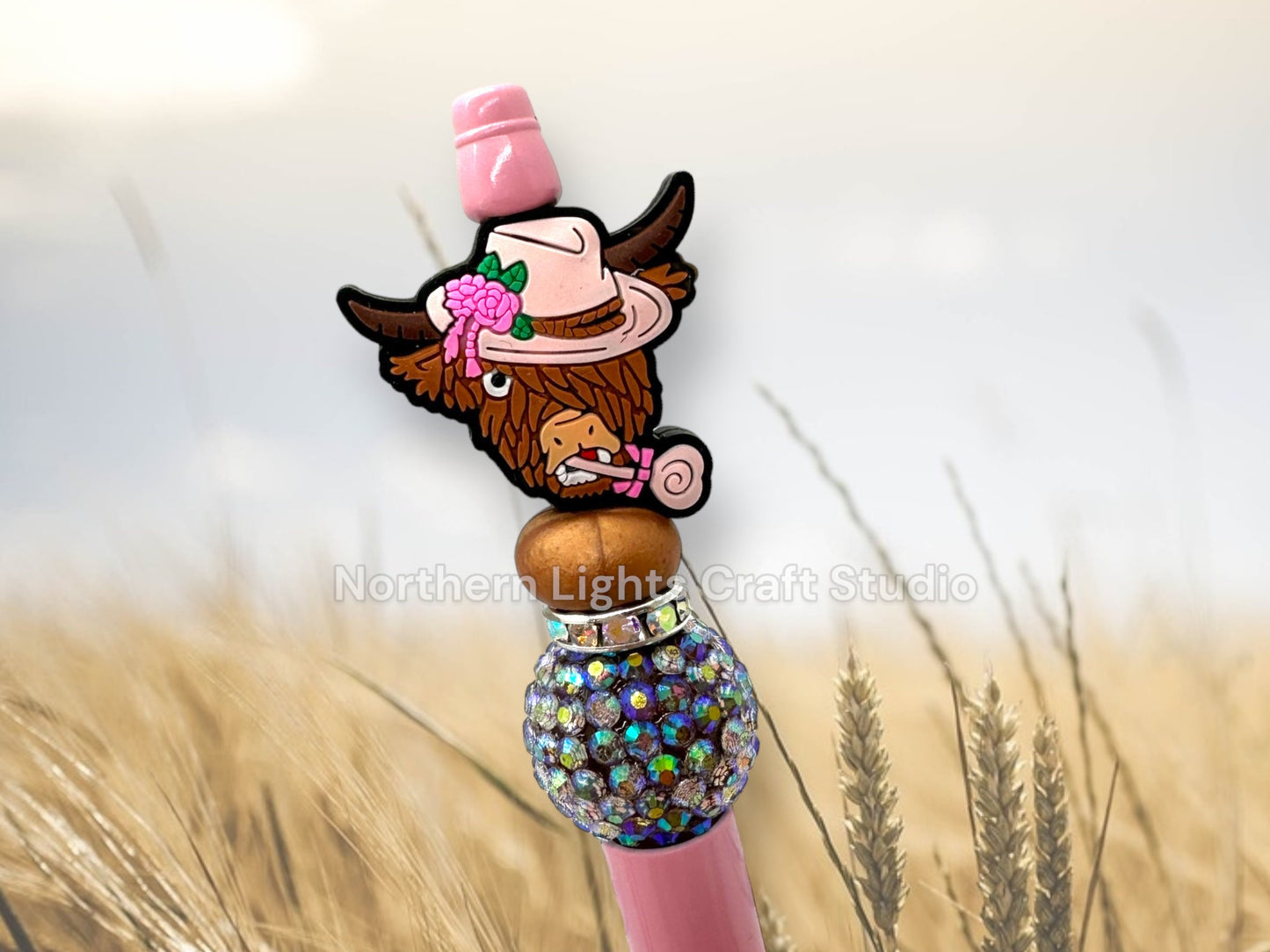 Cow Pen, Beaded Cow Pen, Custom Beaded Cow Pen, Cow Beaded Pen, Silicone Cow, Bling Pen, Bling Cow Pen, Cow Print Pen,