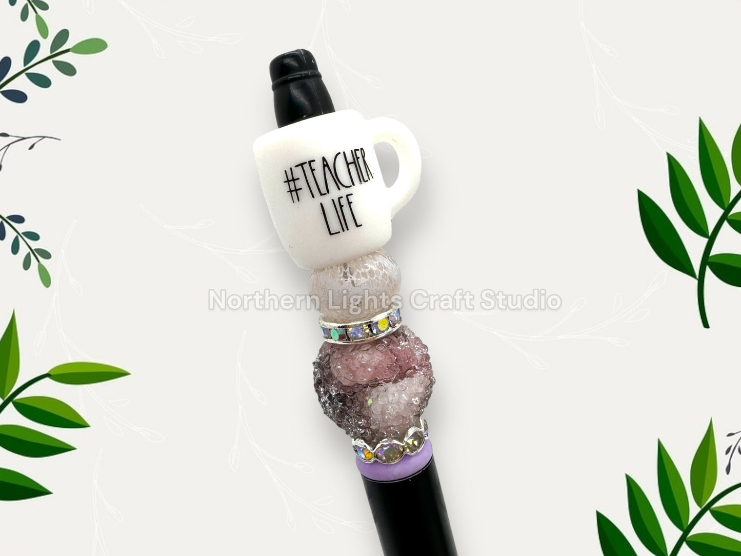 Coffee Pen with Sayings, Beaded Coffee Pen, Custom Coffee Pen, Gift for Coffee Lovers, Coffee Gift Basket Ideas, Get it Done, Teacher Life