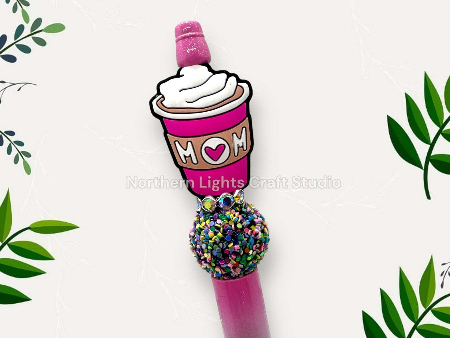 Custome Beaded Coffee Pen, Mama Needs Coffee, Bling Coffee Pen, Gift for Coffee Lovers, Gourmet Coffee Pen, Mom Pen, Girl Boss, Mom Gift