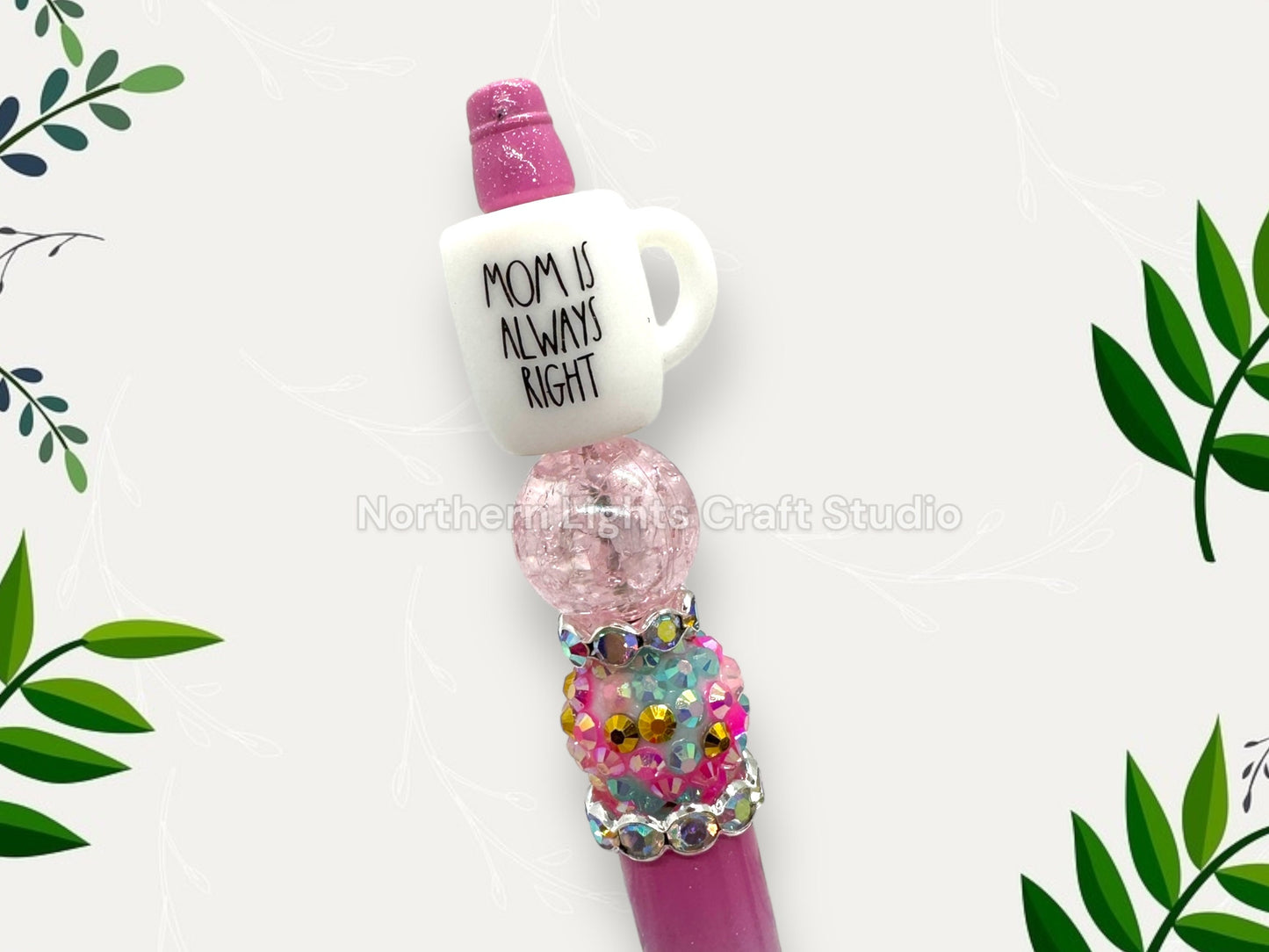 Custome Beaded Coffee Pen, Mama Needs Coffee, Bling Coffee Pen, Gift for Coffee Lovers, Gourmet Coffee Pen, Mom Pen, Girl Boss, Mom Gift