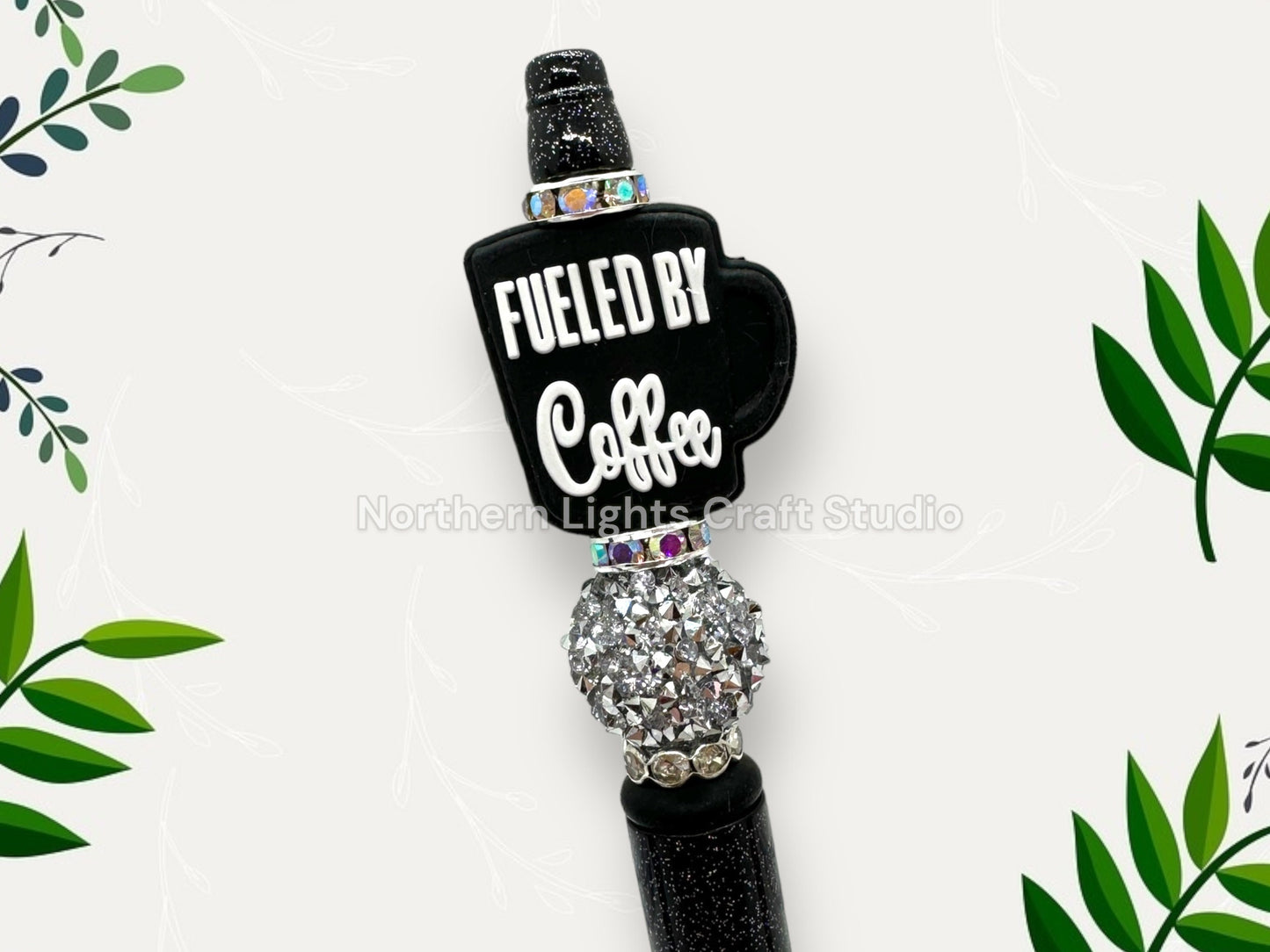 Custom Beaded Coffee Pen, Bling Pen, Bling Coffee Pen, Gourmet Coffee Pen, Gift for Coffee Lovers, Boba Tea Pen, Boba Tea Gift
