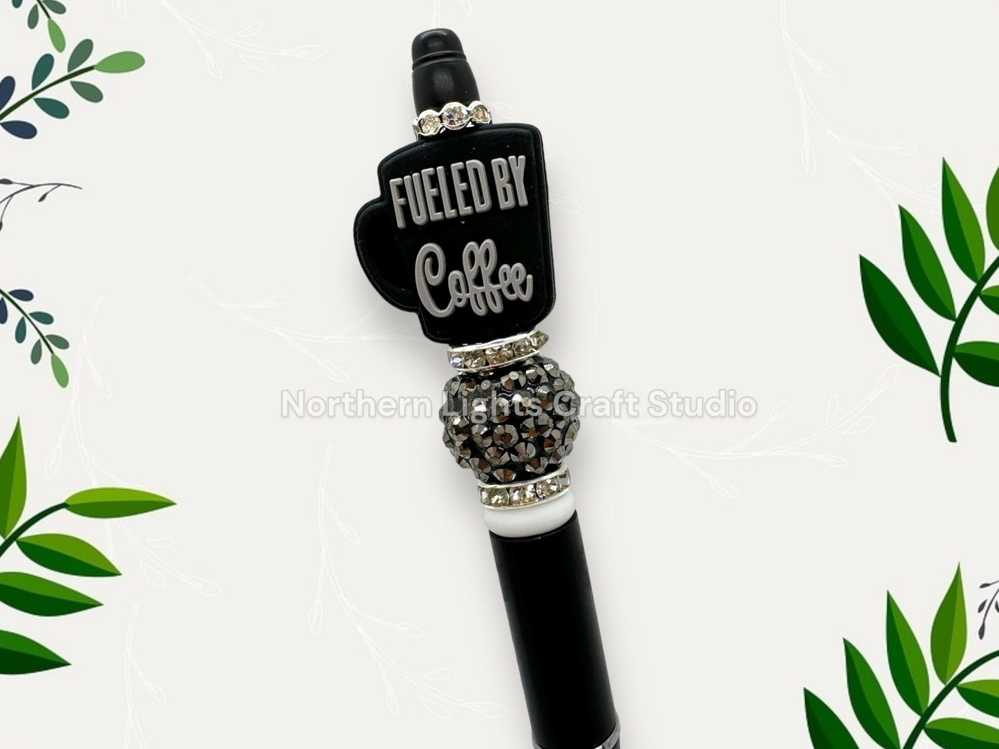 Custom Beaded Coffee Pen, Bling Pen, Bling Coffee Pen, Gourmet Coffee Pen, Gift for Coffee Lovers, Boba Tea Pen, Boba Tea Gift
