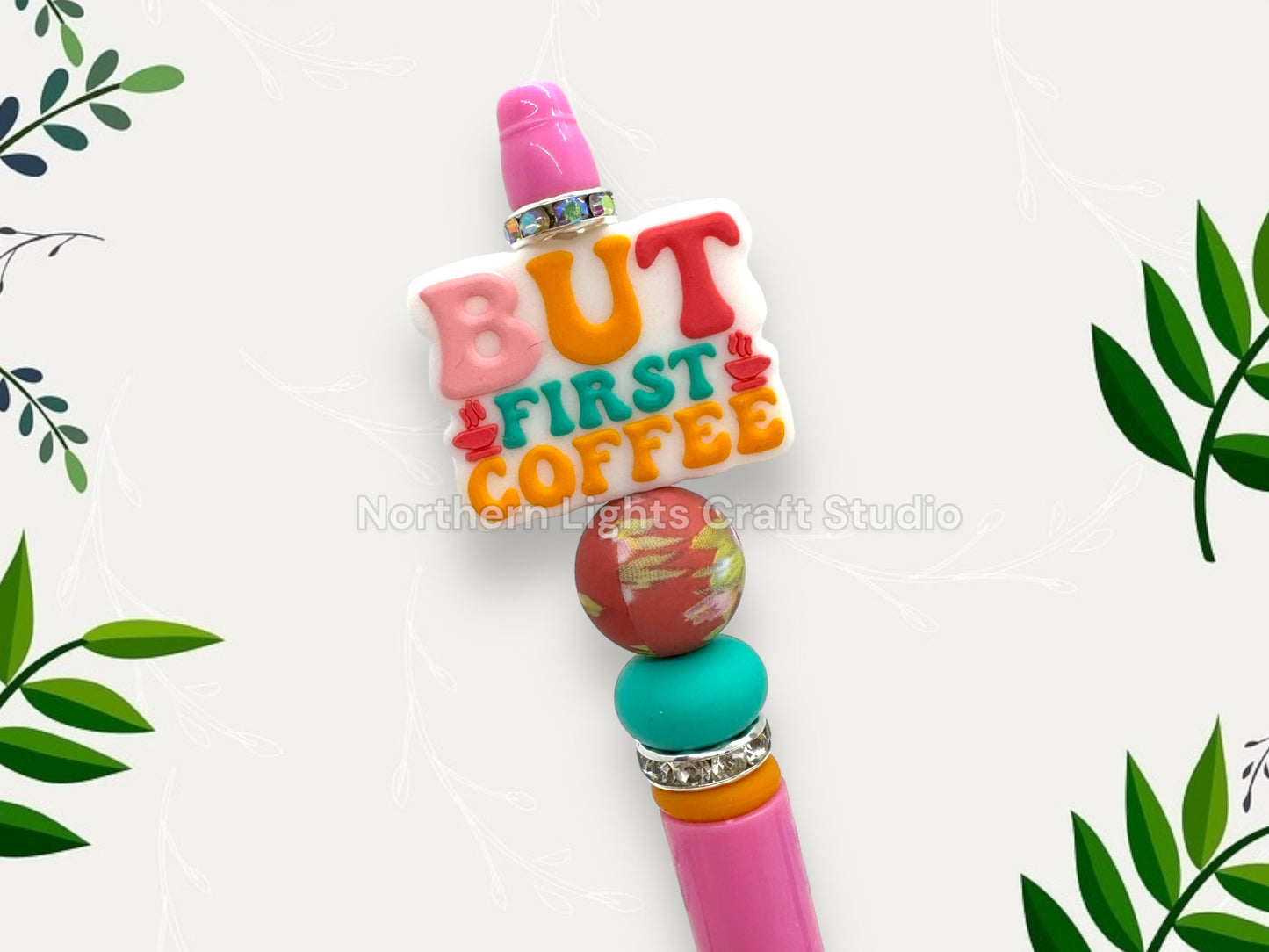 Custom Beaded Coffee Pen, Gourme Coffee Pen Gift, Good Vibes Hot Coffee, Coffee Owns Me Pen, No Talkie Before Coffee Pen, Caffeine Kindness