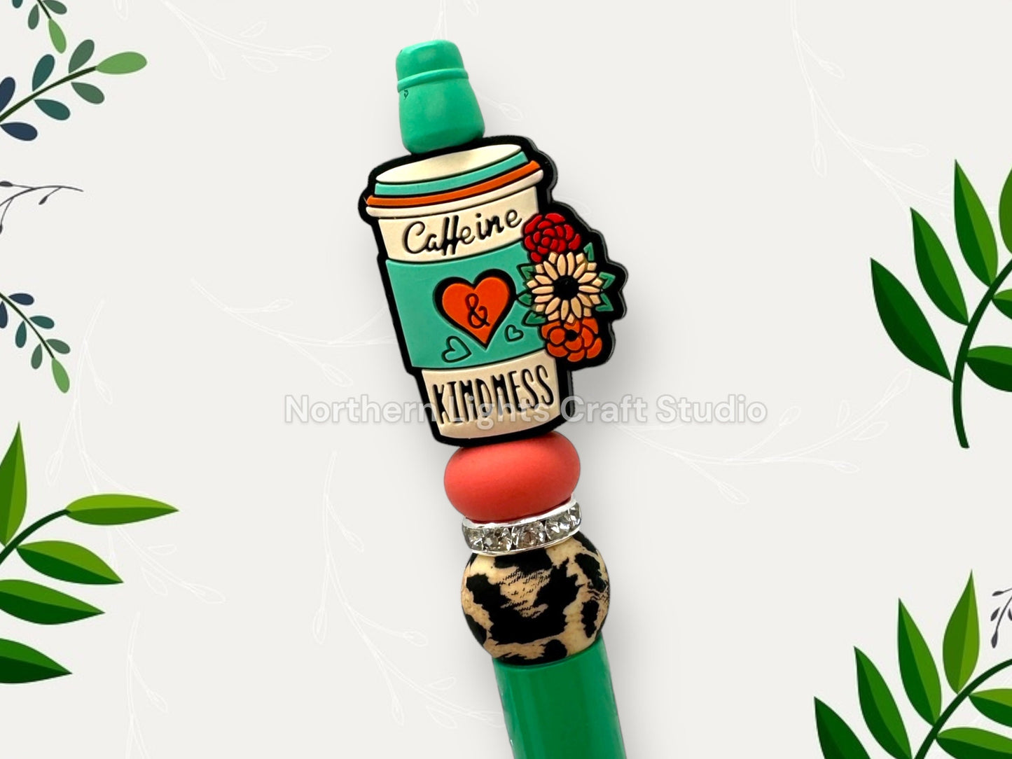 Custom Beaded Coffee Pen, Gourme Coffee Pen Gift, Good Vibes Hot Coffee, Coffee Owns Me Pen, No Talkie Before Coffee Pen, Caffeine Kindness