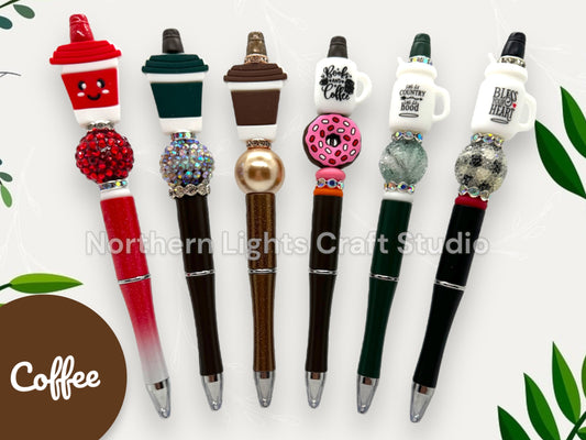 Beaded Coffee Pen, Coffee Cup Pen, Books and Coffee Pen, Little Bit County Little Bit Hood Pen, Bless Your Heart Mug Beaded Pen
