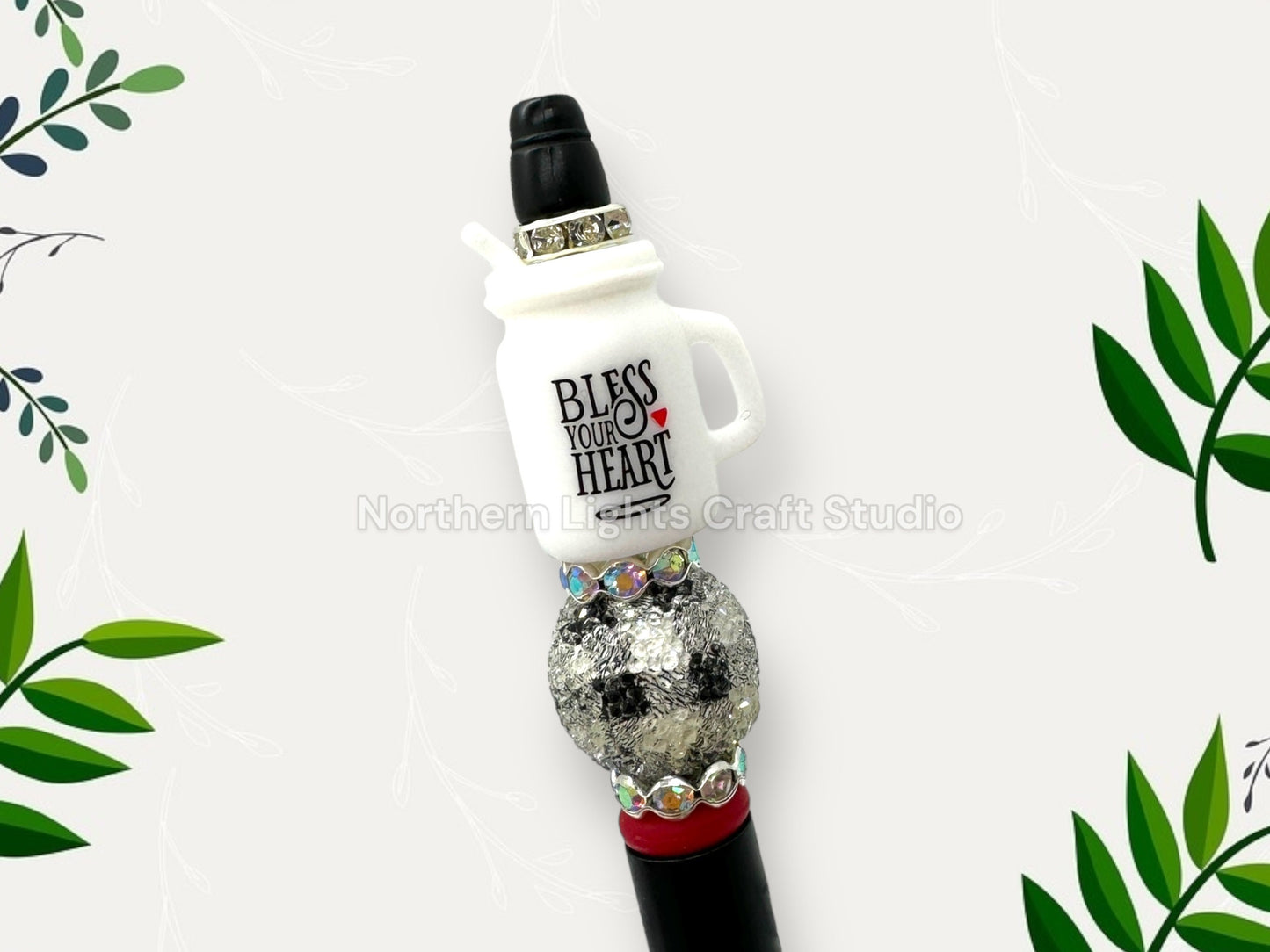 Beaded Coffee Pen, Coffee Cup Pen, Books and Coffee Pen, Little Bit County Little Bit Hood Pen, Bless Your Heart Mug Beaded Pen