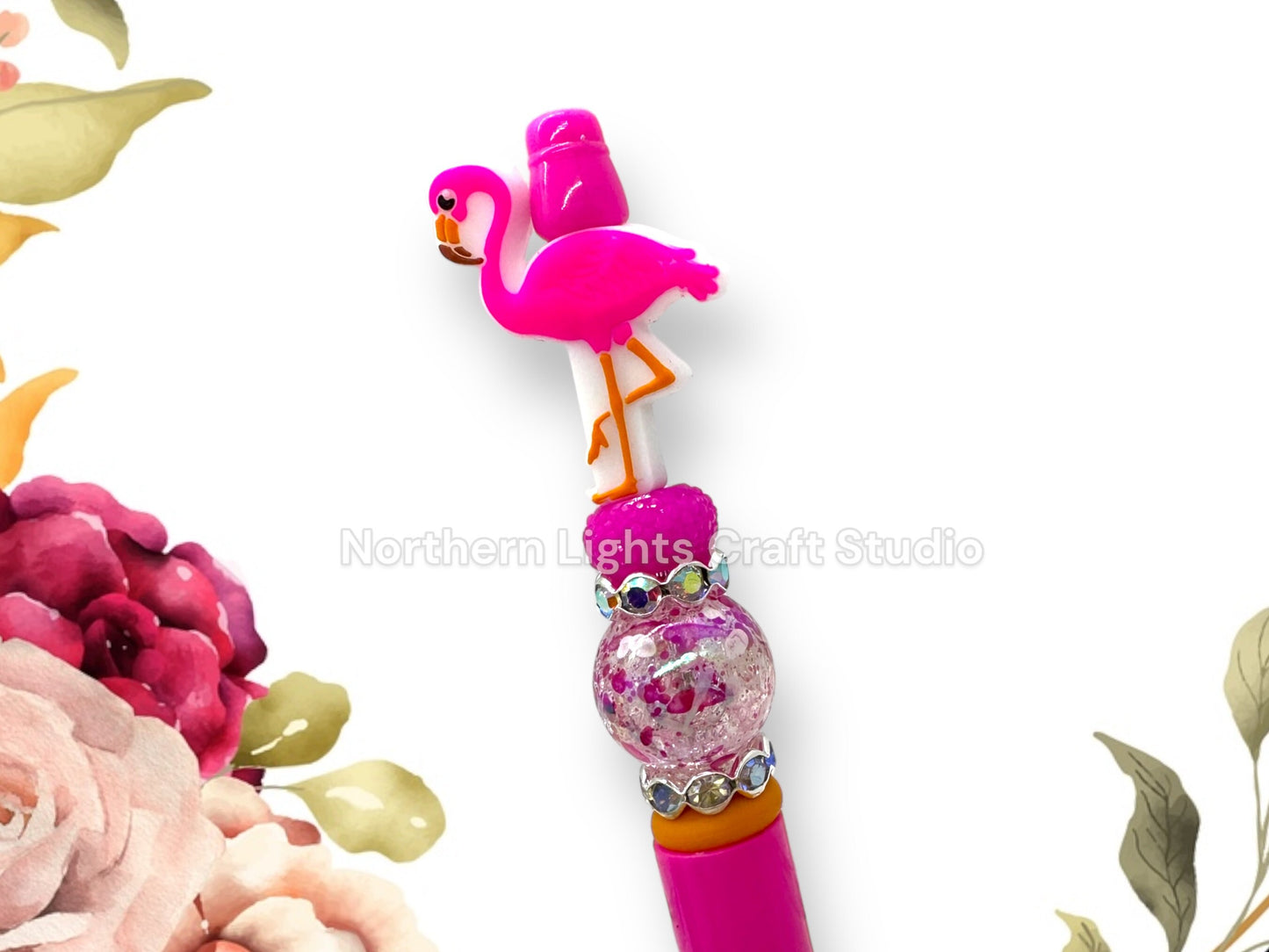 Hummingbird Beaded Pen, Custom Bird Pen, Flamingo Pen, Custom Bird Bead Pen, Bling Hummingbird Pen, Cardinal Bird Pen, Parrot Pen