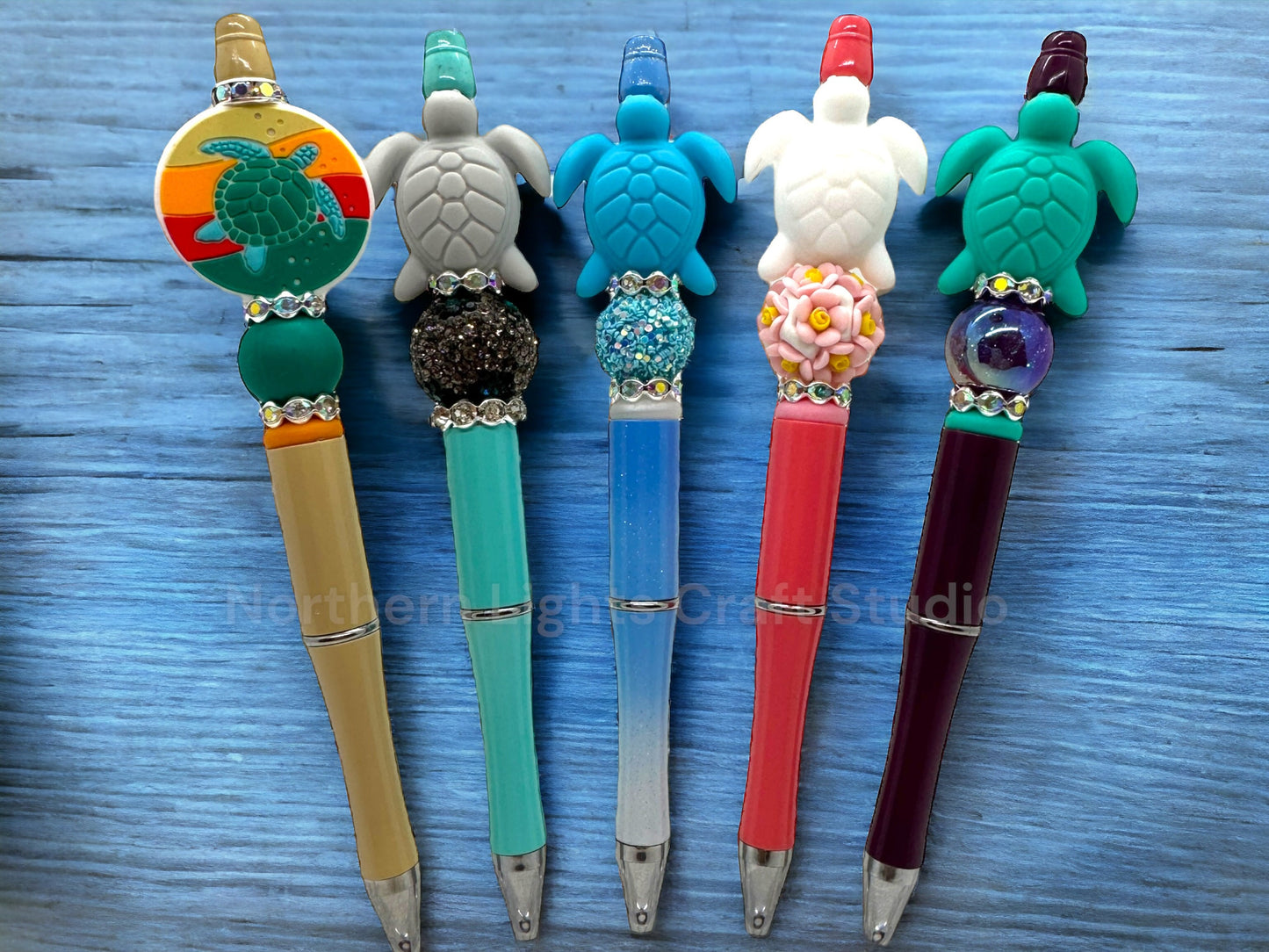 Beaded Mosaic Turtle Pen, Turtle Pen, Colorful Turtle, Mosaic Turtle Pen, Rhinestone Turtle Pen, Bling Turtle Pen, Turtle Collectable