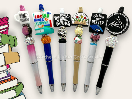 Beaded Pens for Avid Readers, Book Lover Pens, Gift for People that Love to Read, Book Pen, Journaling Pen, Pen to Go With Journal