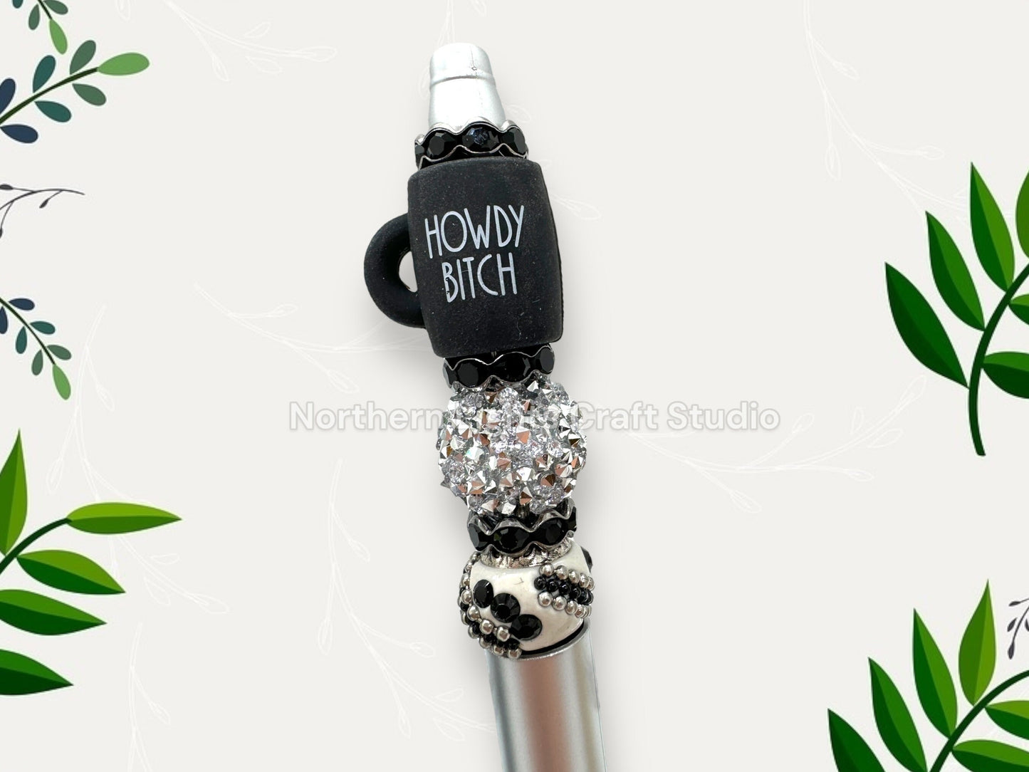 Bad Word Coffee Pen, Gourmet Coffee Gift, Fresh out of F*cks, Silicone Coffee Cup Bead, Coffee Pen, Sarcastic Coffee, Beaded Coffee Pen