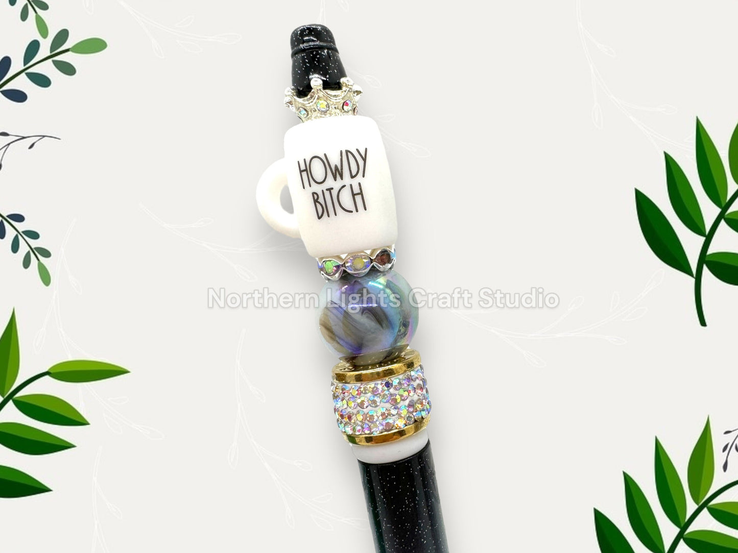 Bad Word Coffee Pen, Gourmet Coffee Gift, Fresh out of F*cks, Silicone Coffee Cup Bead, Coffee Pen, Sarcastic Coffee, Beaded Coffee Pen