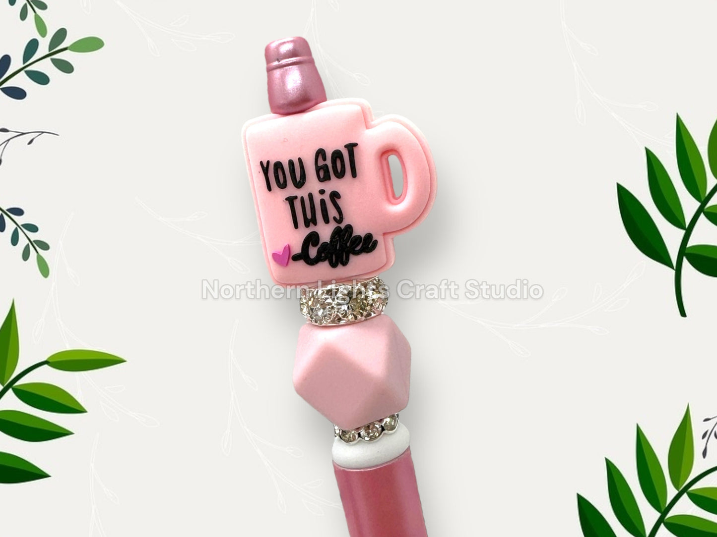 Custom Beaded Coffee Pen, Bling Pen, Bling Coffee Pen, Gourmet Coffee Pen, Gift for Coffee Lovers, Boba Tea Pen, Boba Tea Gift