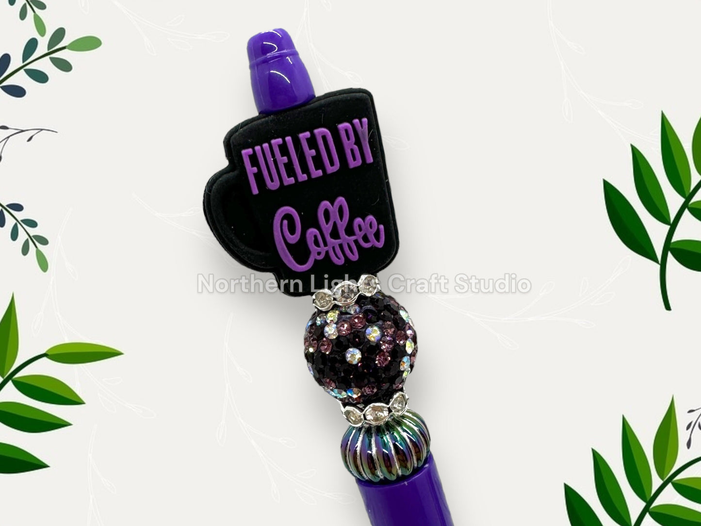 Custom Beaded Coffee Pen, Bling Pen, Bling Coffee Pen, Gourmet Coffee Pen, Gift for Coffee Lovers, Boba Tea Pen, Boba Tea Gift