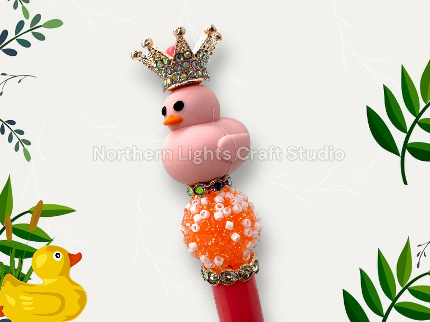 Handmade Beaded Rubber Duck Pen, Rubber Duckie Pen, Rubber Duckie Collector, Gag Gift, Stocking Stuffer Idea, Yellow Duck, Easter Basket Pen