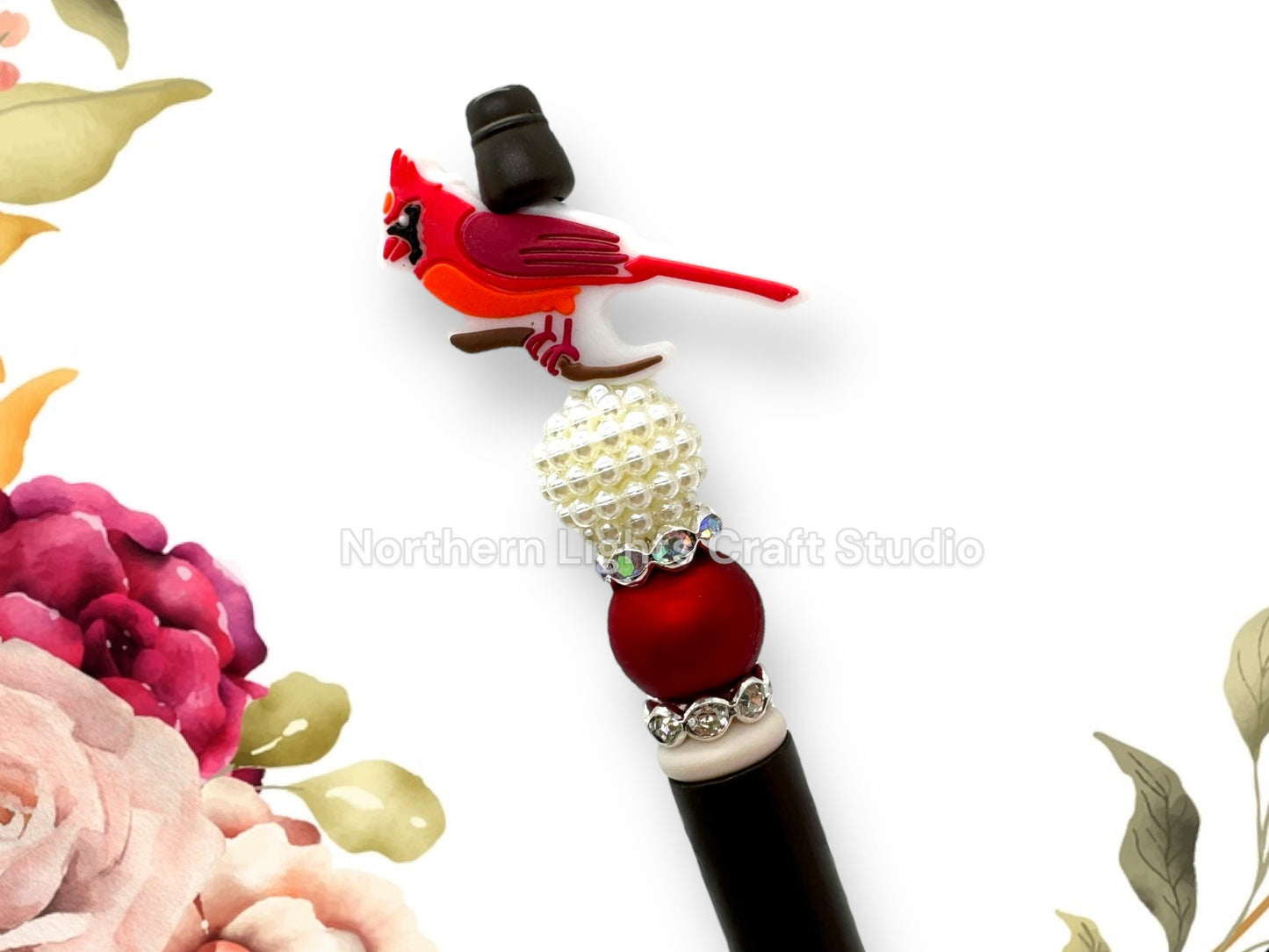 Hummingbird Beaded Pen, Custom Bird Pen, Flamingo Pen, Custom Bird Bead Pen, Bling Hummingbird Pen, Cardinal Bird Pen, Parrot Pen