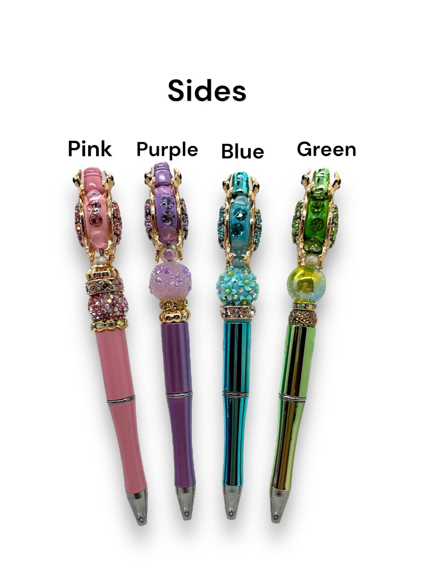 Beaded Bling Turtle Pen, Mosaic Turtle Pen, Fancy Turtle Pen, Rhinestone Turtle Pen (11 Color Options Available-see photos)