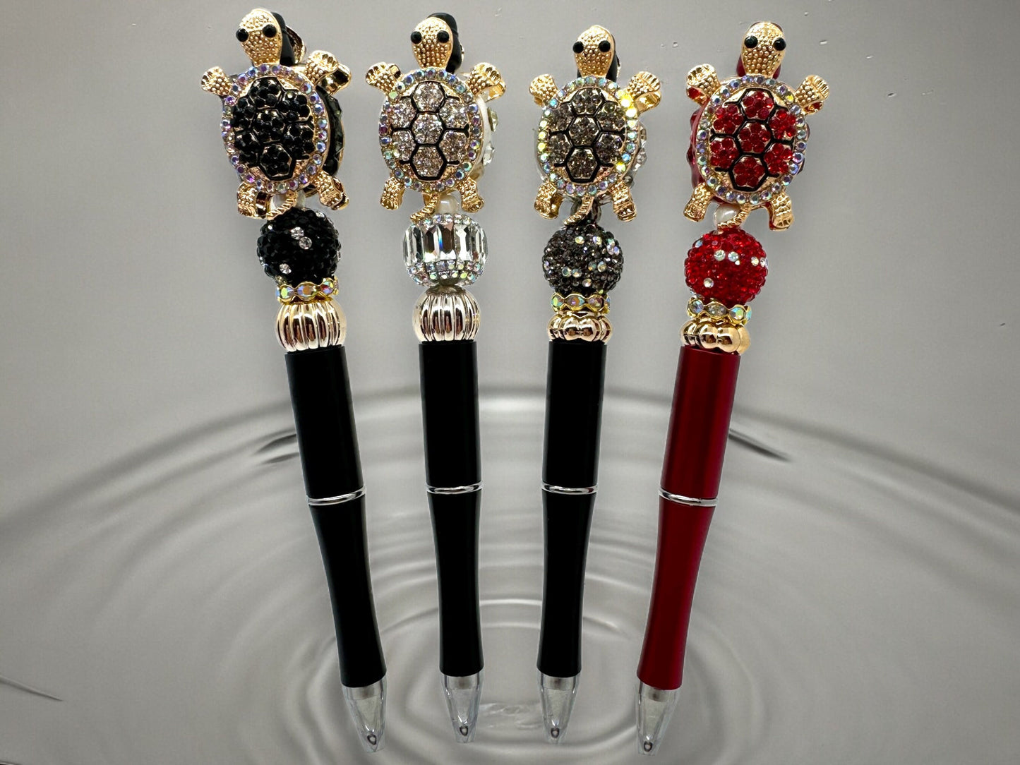 Beaded Bling Turtle Pen, Mosaic Turtle Pen, Fancy Turtle Pen, Rhinestone Turtle Pen (11 Color Options Available-see photos)
