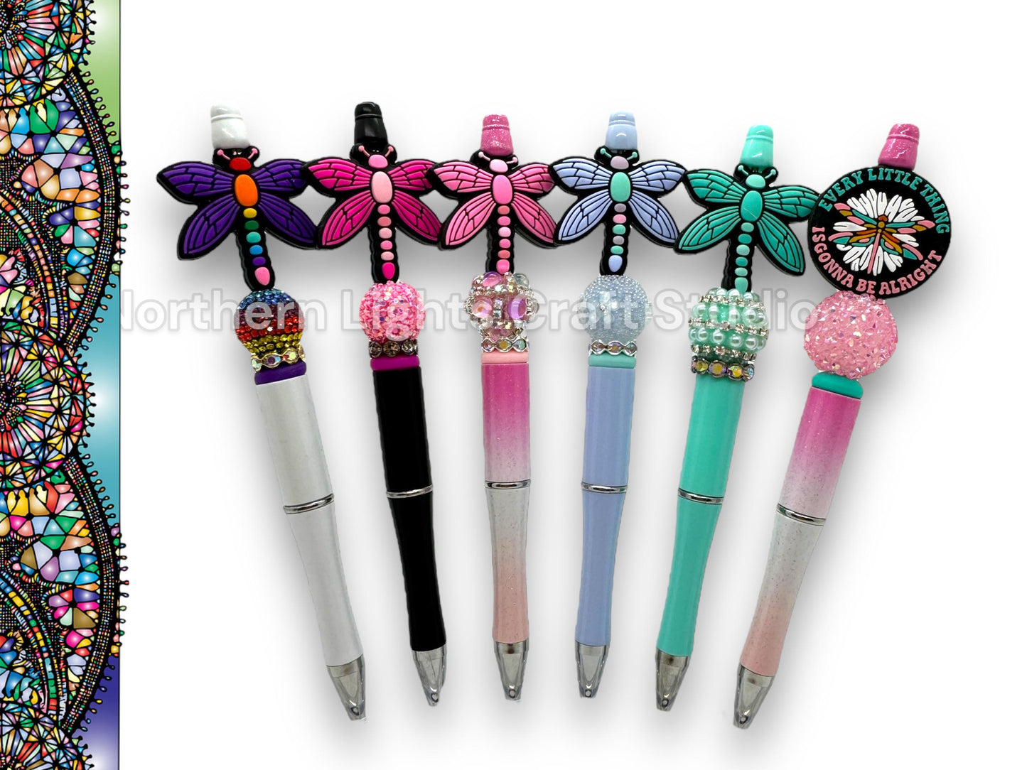 Beaded Dragonfly Pen, Rhinestone Dragonfly, Bling Dragonfly, Dragonfly Bling, Beaded Dragonfly, Every Little Thing is Gonna Be Alright