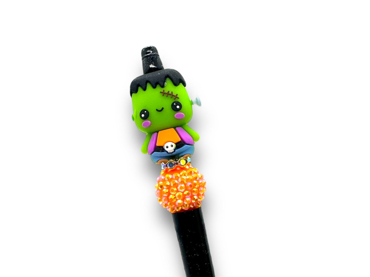 Limited Edition 3D Halloween Beaded Pens, Frankenstein Pen, Spooky Cup Pen, Boo! Pen, Cute Halloween Pen, Bling Halloween Pen