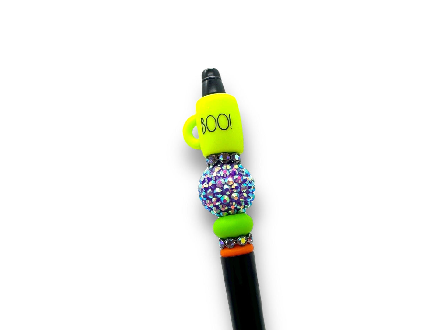 Limited Edition 3D Halloween Beaded Pens, Frankenstein Pen, Spooky Cup Pen, Boo! Pen, Cute Halloween Pen, Bling Halloween Pen