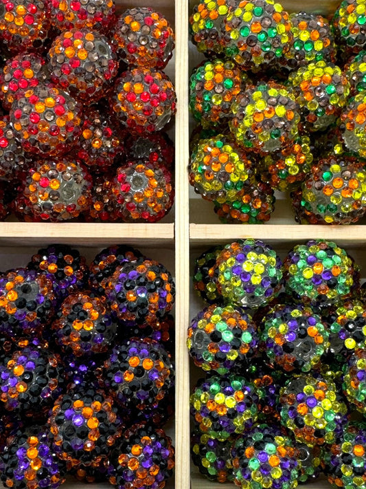 20 mm Fall Acrylic Rhinestone Beads 10 Piece Packs