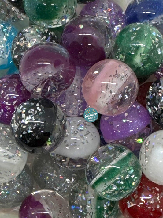 16mm Silver Cat's Eye Beads