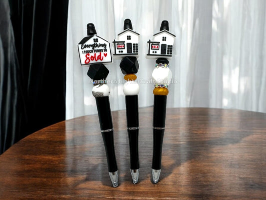Custom Beaded Realtor Pen, Realtor Pen, Realtor Appreciation Gift, Real Estate Agent Gift, Gifts for Realtors, Gifts for Real Estate Agents