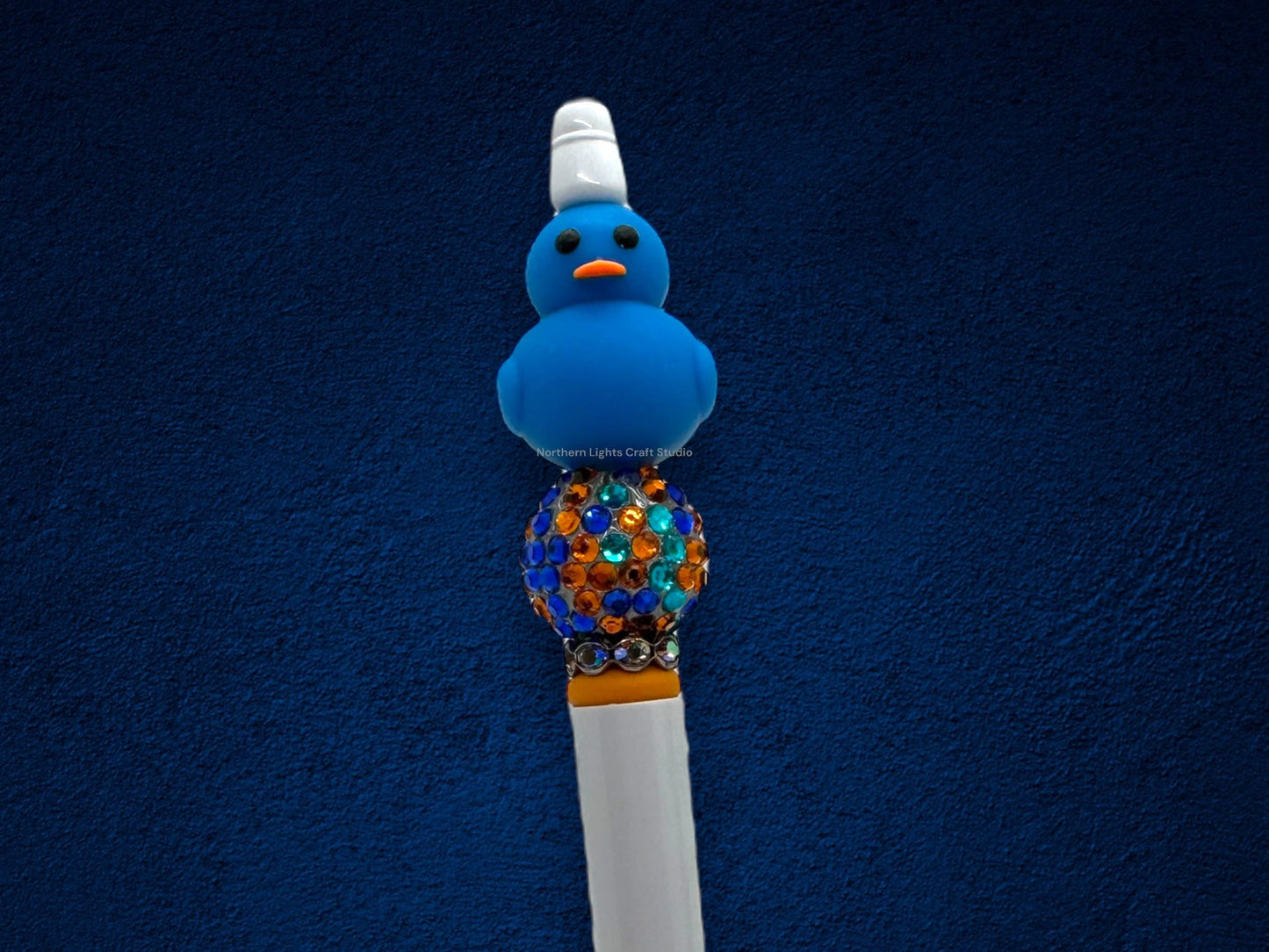 3D Beaded Rubber Duck Focal Pen, Rubber Duckie Pen, Rubber Duckie Collector, Jeep Duck, Stocking Stuffer Idea, Green Rubber Duck