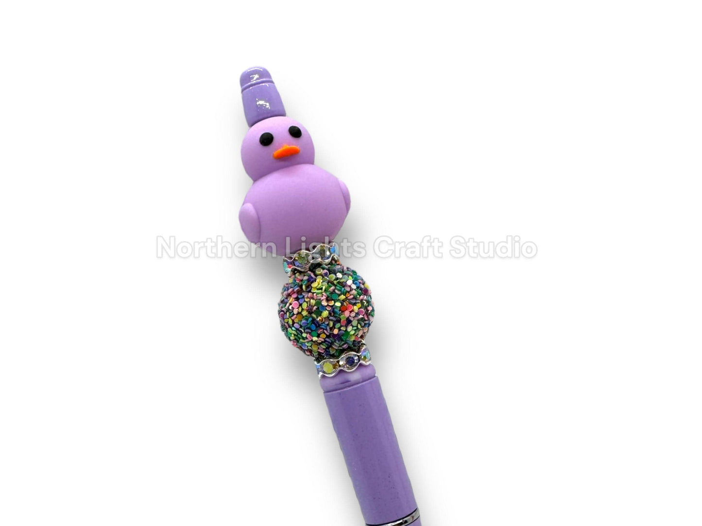 3D Beaded Rubber Duck Focal Pen, Rubber Duckie Pen, Rubber Duckie Collector, Jeep Duck, Stocking Stuffer Idea, Green Rubber Duck